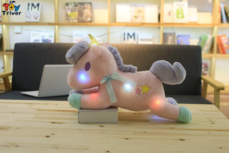 LED light-up toys Luminous Unicorn Toy Glow light Plush Stuffed Doll Party Birthday Baby Kids Gift Home Room Shop Decoration