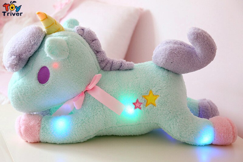 LED light-up toys Luminous Unicorn Toy Glow light Plush Stuffed Doll Party Birthday Baby Kids Gift Home Room Shop Decoration