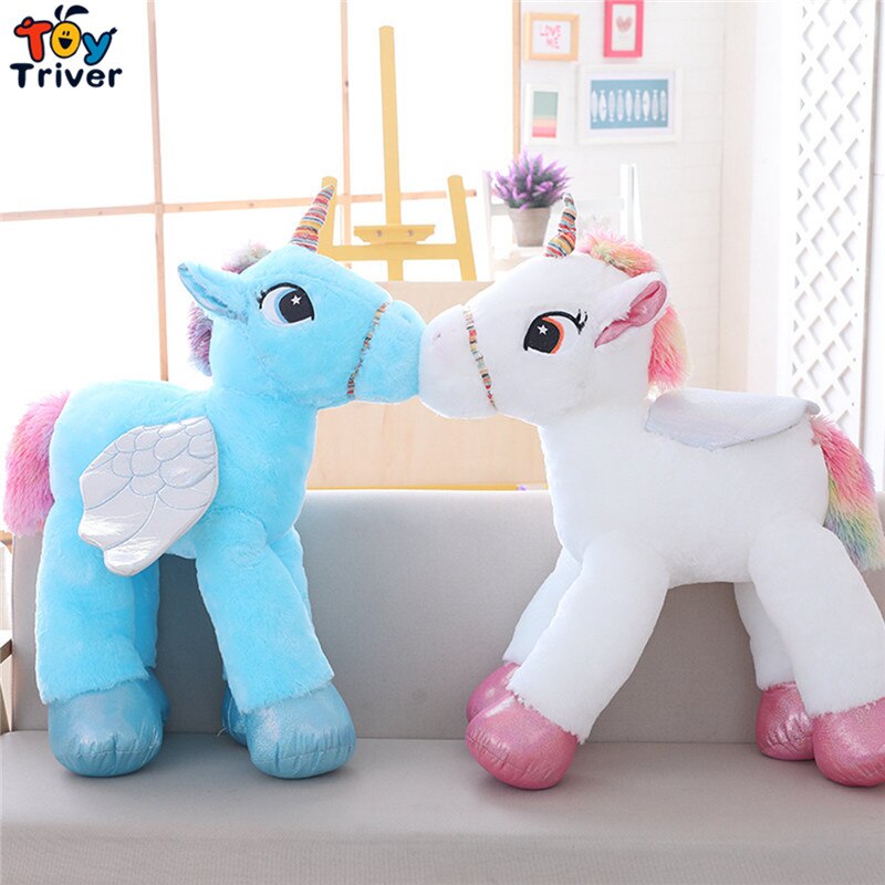60cm Plush Unicorn Toy Pillow Stuffed Animal Horse Baby Kids Children Birthday Gift Shop Home Decor Ornament Drop Shipping