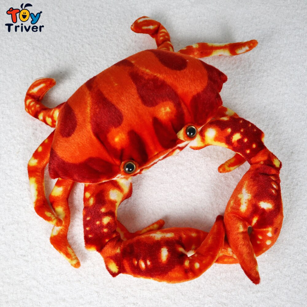 Cute Red Crab Plush Toys Stuffed Animals Doll Home Room Sea Food Shop Decor Baby Kids Boys Girls Children Adults Gifts Crafts