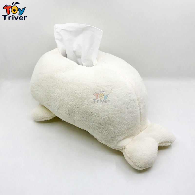 Kawaii Seal Sea Lion Dog Plush Toys Stuffed Ocean Animals Doll Tissue Box Case Napkin Paper Holder Home Room Decor Cute Gifts