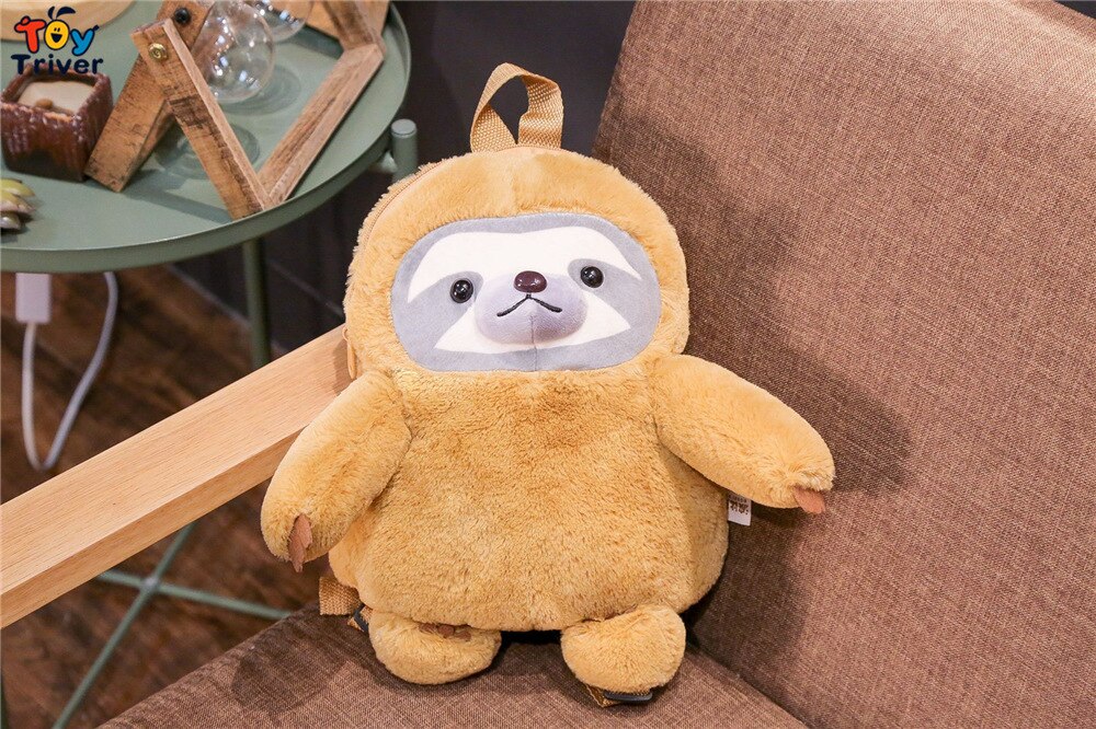 Cute Sloth Backpack Bag Plush Toys Triver Stuffed Animals Doll Baby Kids Children Girl Boys Girls Birthday Gifts