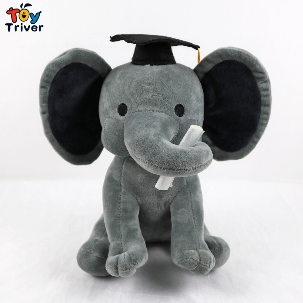 Kawaii Doctor Elephant Plush Toys Stuffed Animals Doll Baby Kids Children Girls Boys Lucky Birthday Graduation Gifts Room Decor
