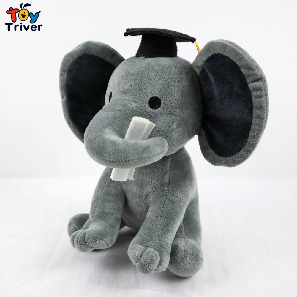 Kawaii Doctor Elephant Plush Toys Stuffed Animals Doll Baby Kids Children Girls Boys Lucky Birthday Graduation Gifts Room Decor
