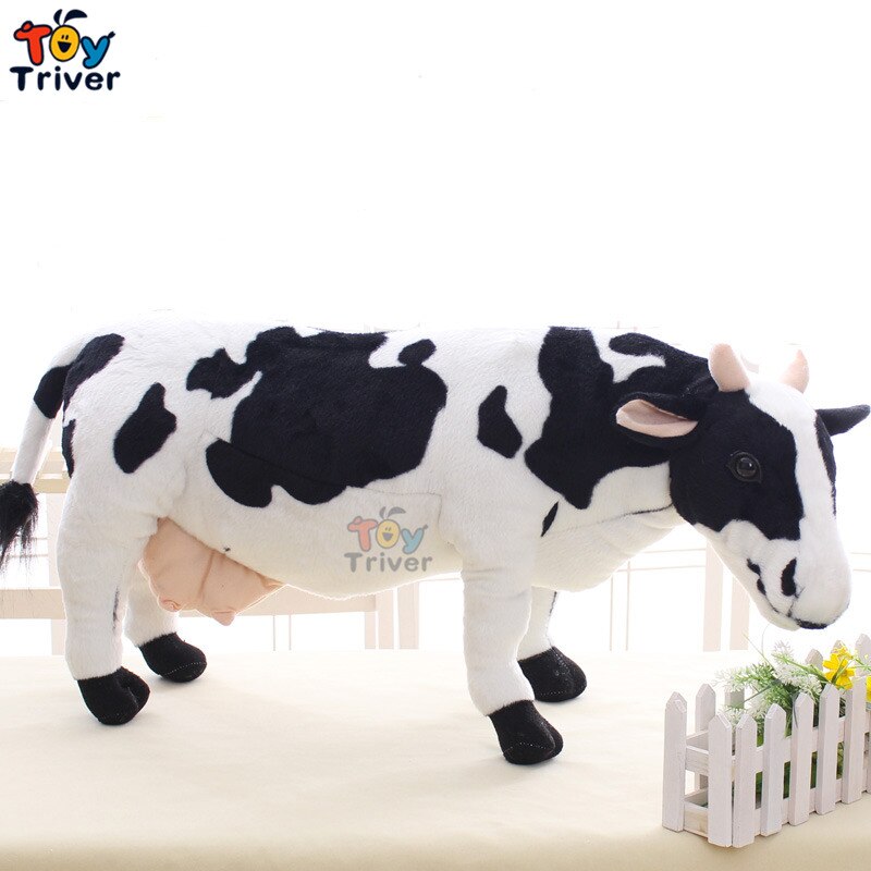 Cute Dairy Milk Cow Cattle Plush Toys Stuffed Animals Doll Baby Kids Children Boys Girls Birthday Gifts Home Shop Room Decor