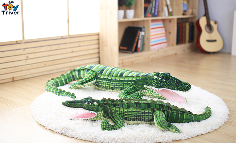 Giant Crocodile Plush Toys Stuffed Wild Animals Doll Cushion Pillow Baby Kids Boys Children Birthday Gifts Home Bedroom Decor