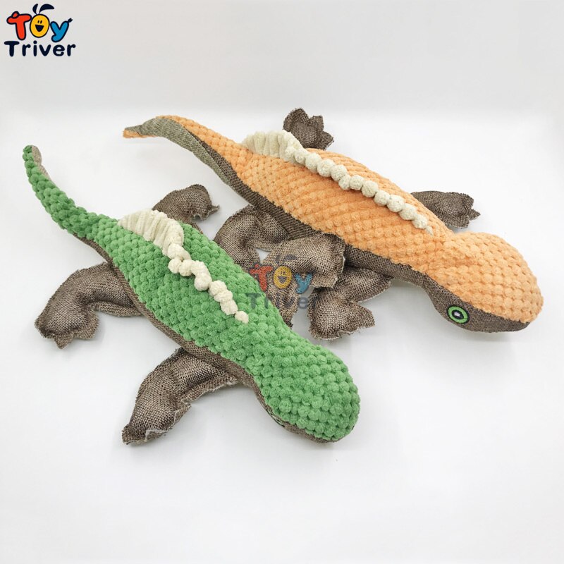 Lizard Chameleon Iguana Gecko Dog Cat Pet Chew Toys Plush Sound Toy Teether Interaction Intelligence Development Products Gift