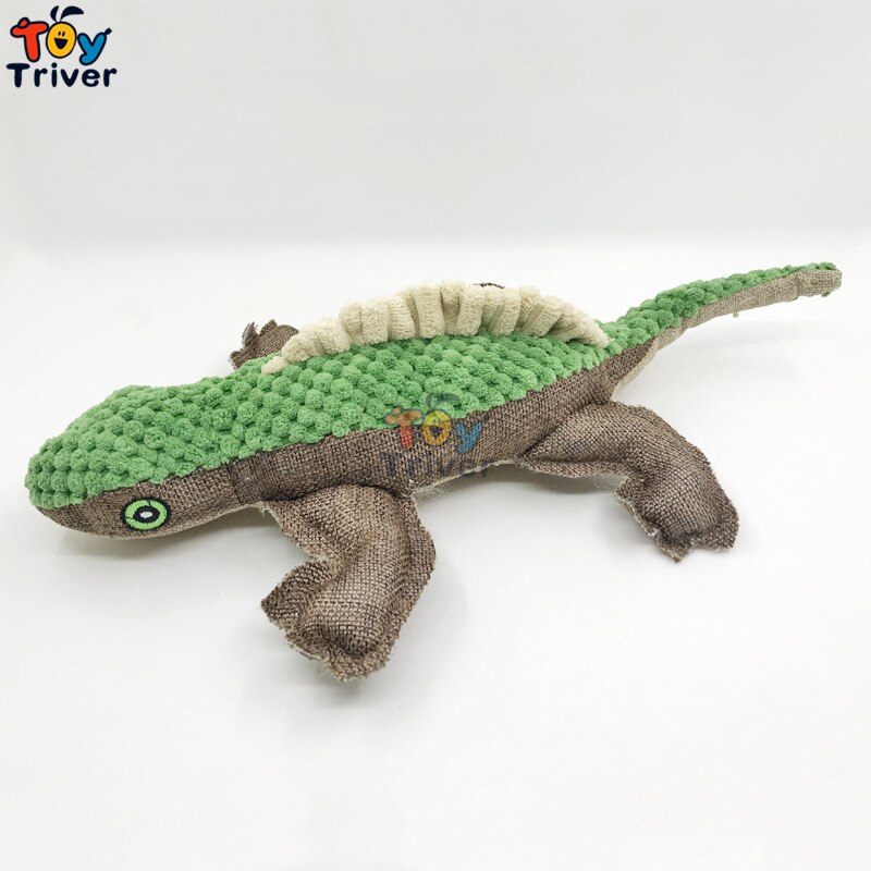 Lizard Chameleon Iguana Gecko Dog Cat Pet Chew Toys Plush Sound Toy Teether Interaction Intelligence Development Products Gift