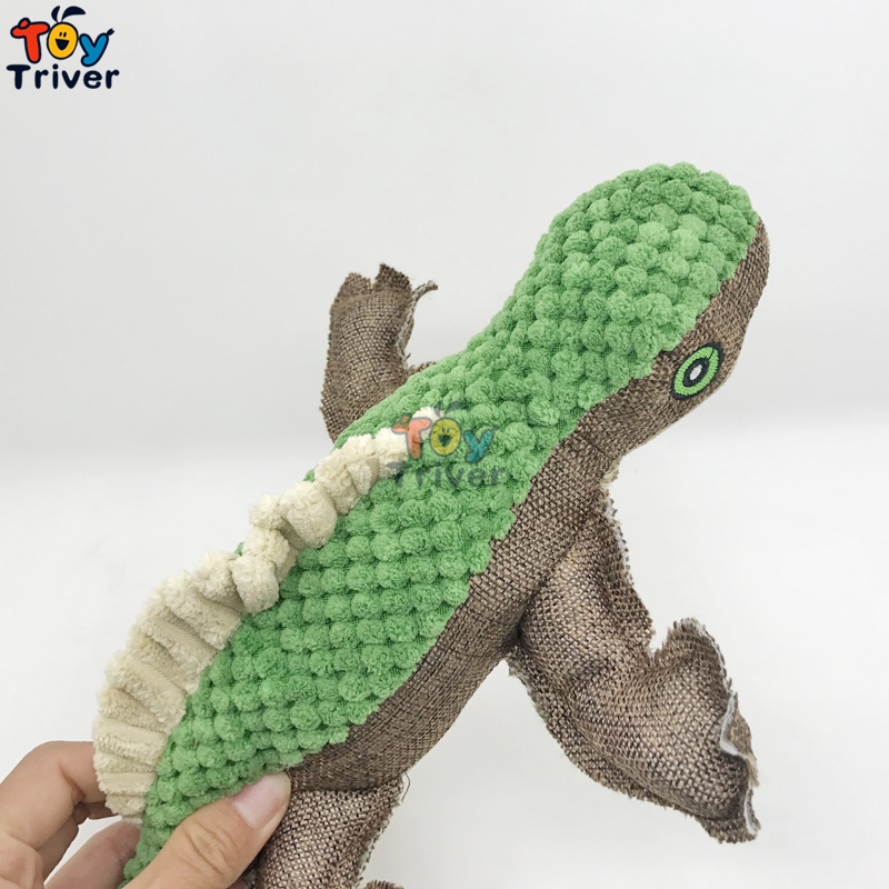 Lizard Chameleon Iguana Gecko Dog Cat Pet Chew Toys Plush Sound Toy Teether Interaction Intelligence Development Products Gift