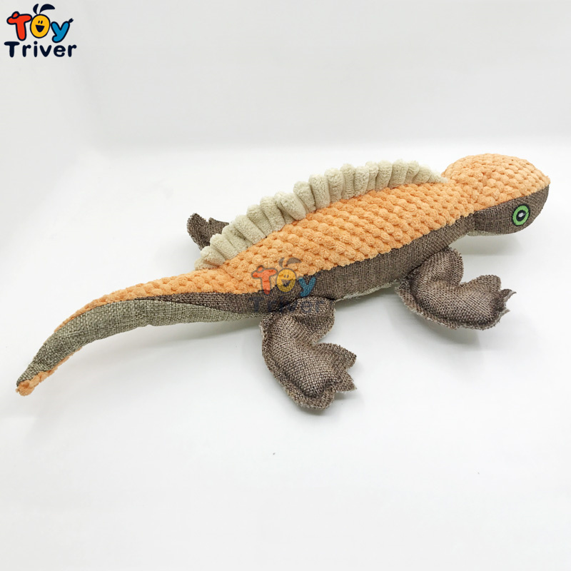Lizard Chameleon Iguana Gecko Dog Cat Pet Chew Toys Plush Sound Toy Teether Interaction Intelligence Development Products Gift
