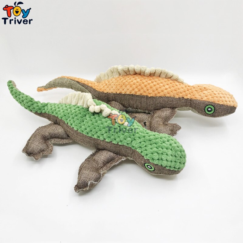 Lizard Chameleon Iguana Gecko Dog Cat Pet Chew Toys Plush Sound Toy Teether Interaction Intelligence Development Products Gift