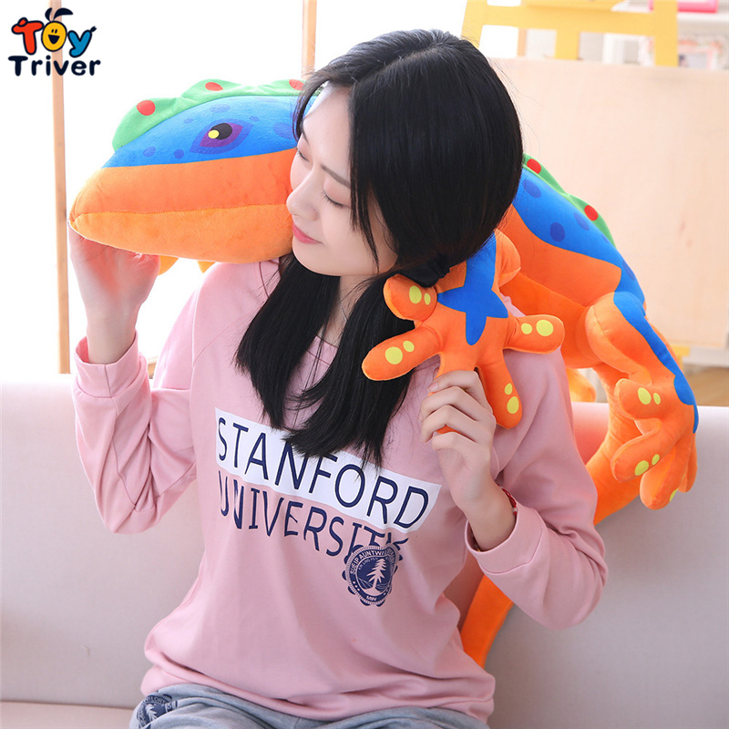 Gecko Chameleon Lizard Plush Toy Triver Stuffed Animals Doll Baby Kids Boy Children Birthday Gift Toys Dolls Home Decoration