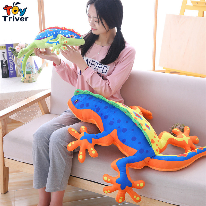 Gecko Chameleon Lizard Plush Toy Triver Stuffed Animals Doll Baby Kids Boy Children Birthday Gift Toys Dolls Home Decoration