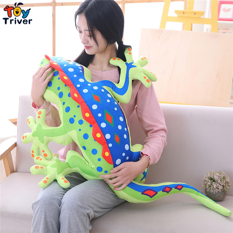 Gecko Chameleon Lizard Plush Toy Triver Stuffed Animals Doll Baby Kids Boy Children Birthday Gift Toys Dolls Home Decoration