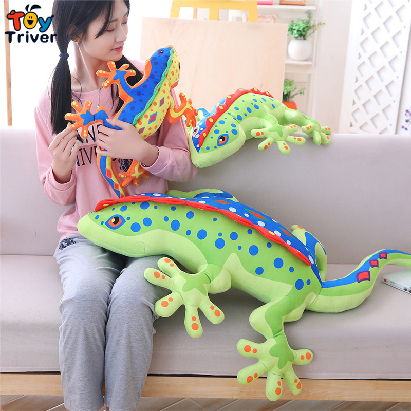 Gecko Chameleon Lizard Plush Toy Triver Stuffed Animals Doll Baby Kids Boy Children Birthday Gift Toys Dolls Home Decoration