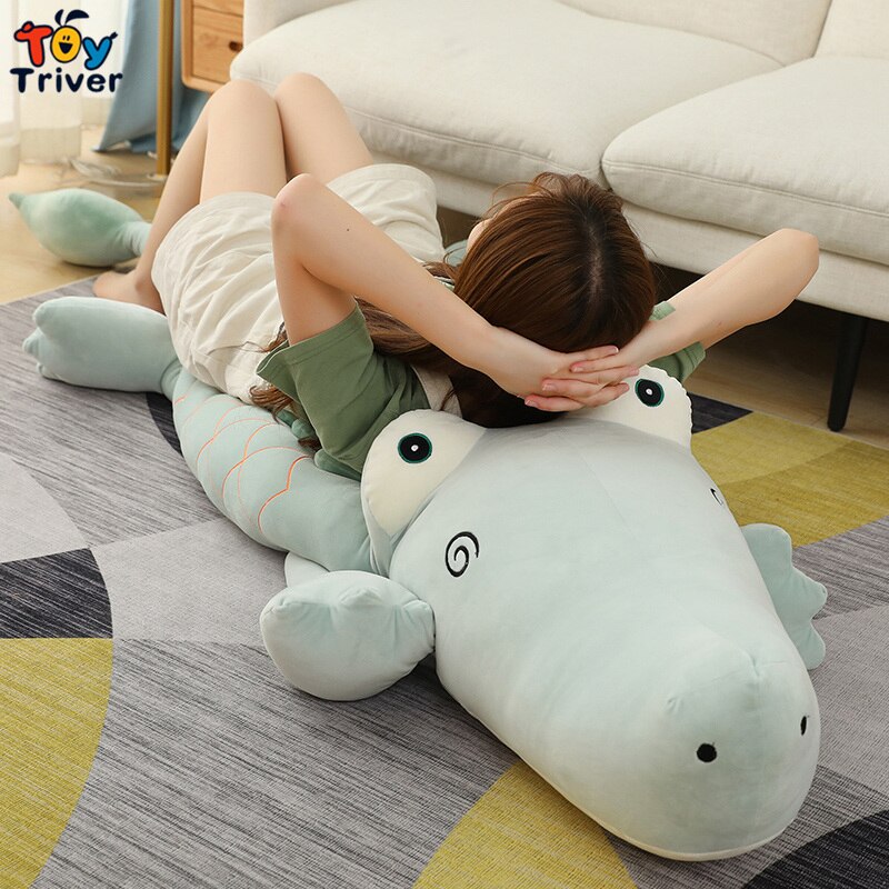 65cm Cute Crocodile Plush Toys Stuffed Animals Doll Pillow Cushion Baby Kids Children Boys Girls Birthday Gift Home Room Decor