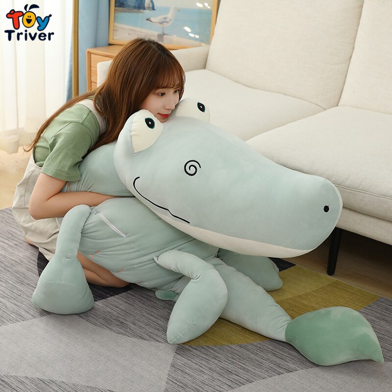 65cm Cute Crocodile Plush Toys Stuffed Animals Doll Pillow Cushion Baby Kids Children Boys Girls Birthday Gift Home Room Decor