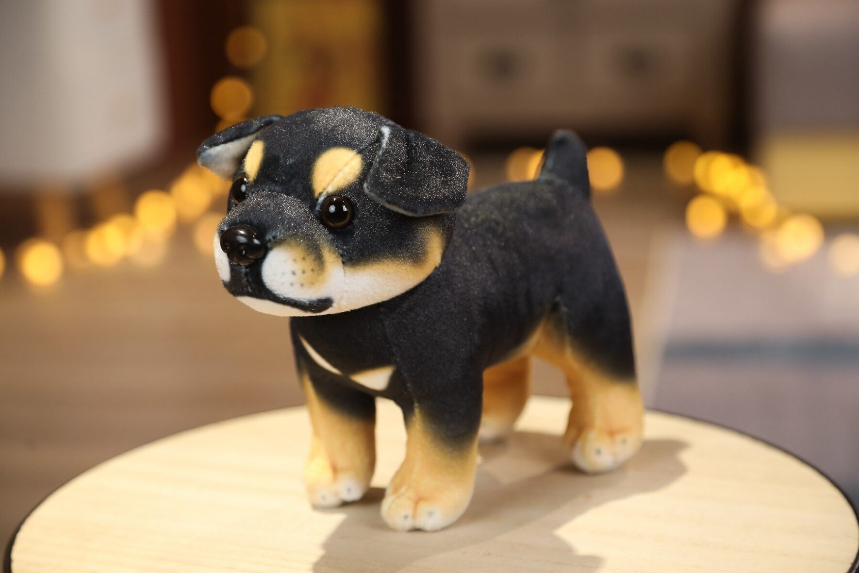 Black Rottweiler Dog Soft Plush Toy