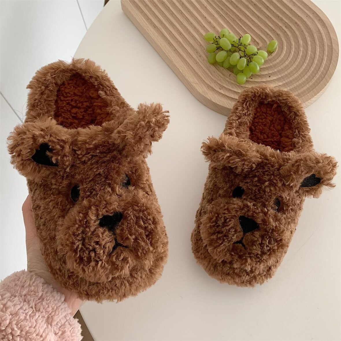 Poodle Dog Soft Plush Slippers