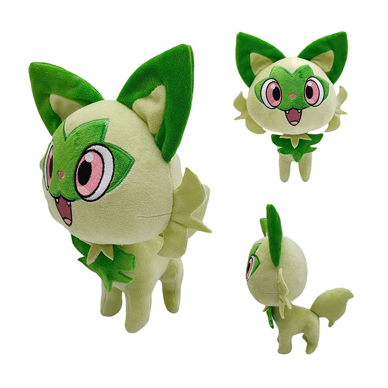 Takara Tomy Pokemon new sprigatito plush green new leaf cat plush toy game Pokemon peripheral doll