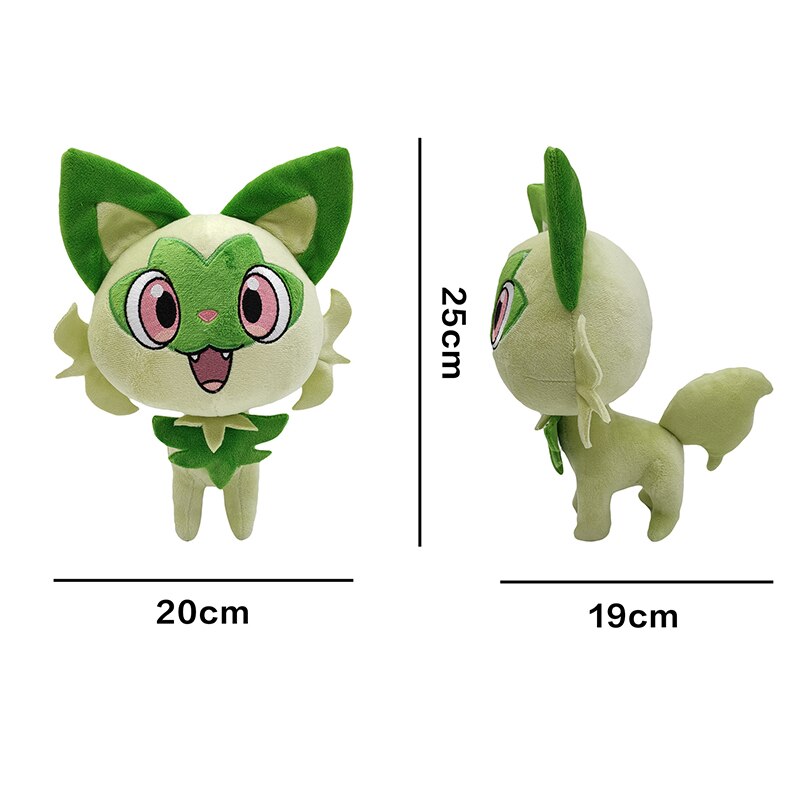 Takara Tomy Pokemon new sprigatito plush green new leaf cat plush toy game Pokemon peripheral doll