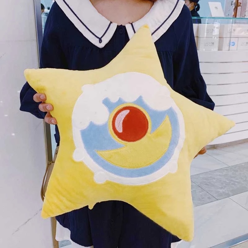 Ins Kawaii Sailor Moon Plush Toys Anime Cartoon Stuffed Crystal Star Locket Cushion Plush Doll Costume Cosplay Home Decor Gift
