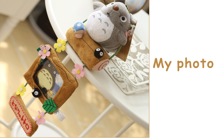 Creative Totoro Cartoon Plush Hanging Album Photo Frame Cloth Stuffed Animals Toys Home Furnishing Decoration Ornaments lelakaya