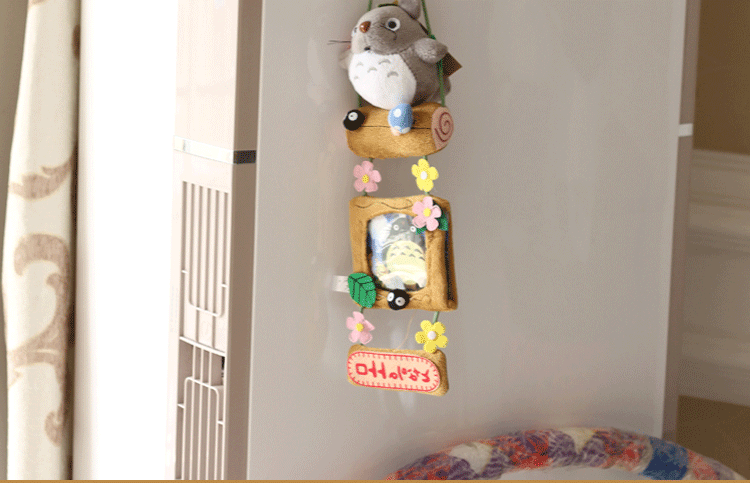 Creative Totoro Cartoon Plush Hanging Album Photo Frame Cloth Stuffed Animals Toys Home Furnishing Decoration Ornaments lelakaya