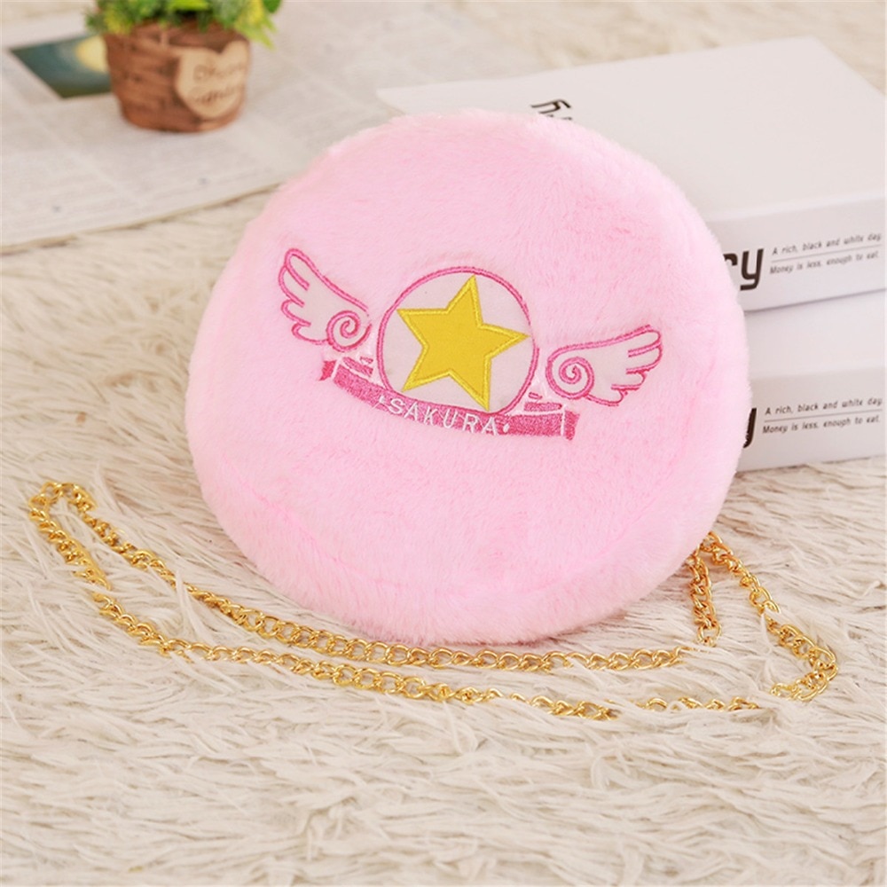 22*20 cm Soft Card Captor Sakura Plush Toy Bag Stuffed Card Captor Sakura Dog Shoulder Bag For Kids Birthday Gift Or Fans