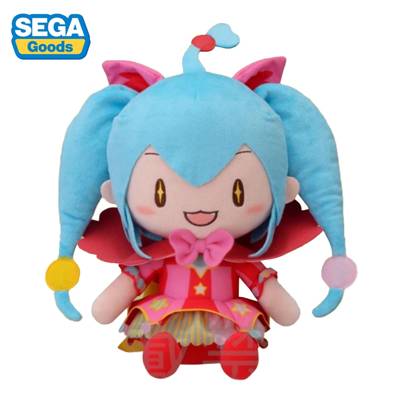 In Stock Original SEGA Hatsune Miku Fufu Plush Toys Miku Fufu World Plan Wonderland 30Cm Seated Plush Figurine Toys for Kid Gift