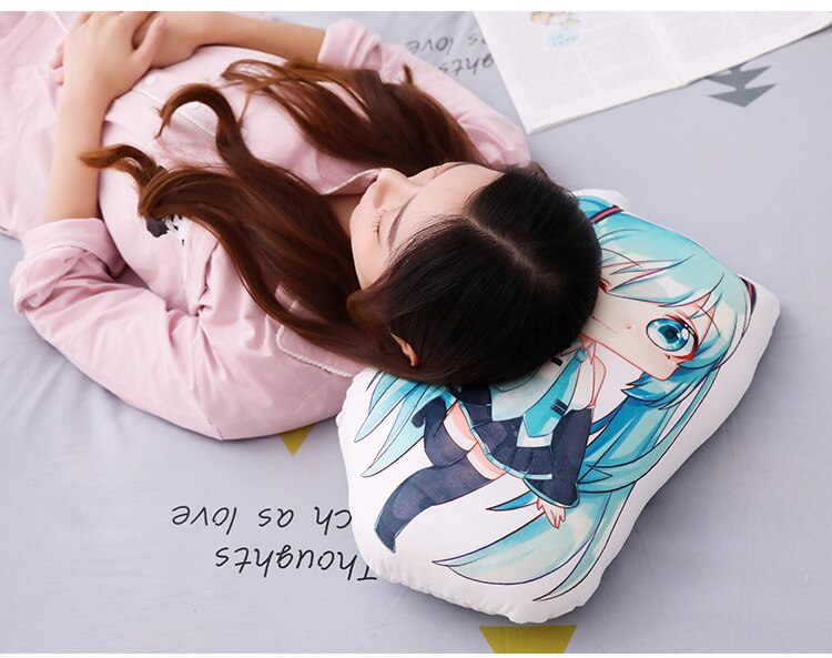 20/45cm Hatsune Miku Anime Pillow Kawaii Anime Peripherals Q Version Plush Toy Cute Bag Pendant Doll Birthday Gifts for Girls