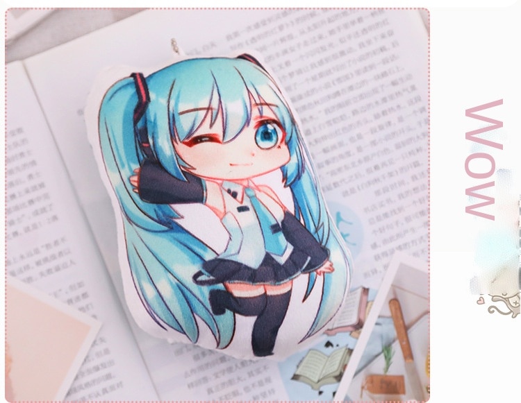 20/45cm Hatsune Miku Anime Pillow Kawaii Anime Peripherals Q Version Plush Toy Cute Bag Pendant Doll Birthday Gifts for Girls