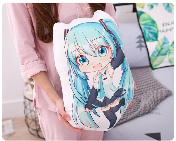 20/45cm Hatsune Miku Anime Pillow Kawaii Anime Peripherals Q Version Plush Toy Cute Bag Pendant Doll Birthday Gifts for Girls