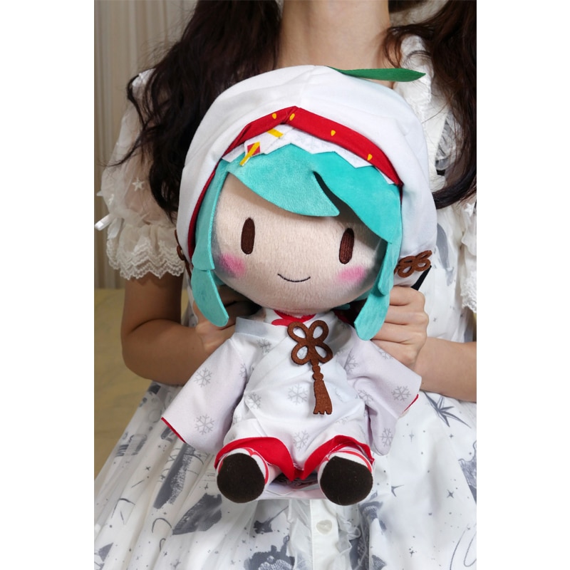 In Stock Original Sega Hatsune Miku Plush Toys Kawaii Snow Miku Fufu Plush Dolls 27Cm Figurine Plush Toys for Girls Gift