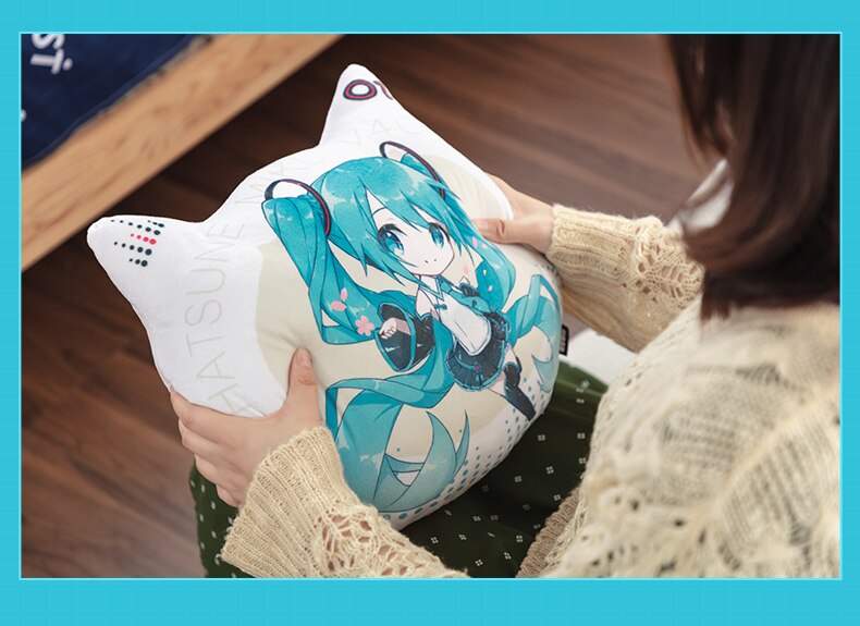 46Cm Hatsune Miku Q Version Pillow Vocaloid Anime Figure Pp Cotton Stuffed Pillow Cushion Hatsune Miku Q Version Stuffed Toys