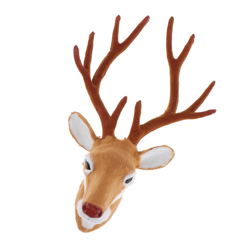 Faux Deer Head - 10 inch Faux Taxidermy Animal Head Wall Decor - Rustic