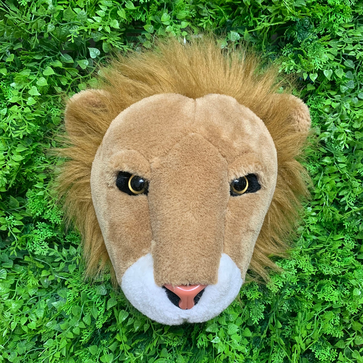 2021 LION FOREST ANIMALS STUFFED new lifelike lion head stuffed animal head for wall decoration kids' bedroom decoration toy