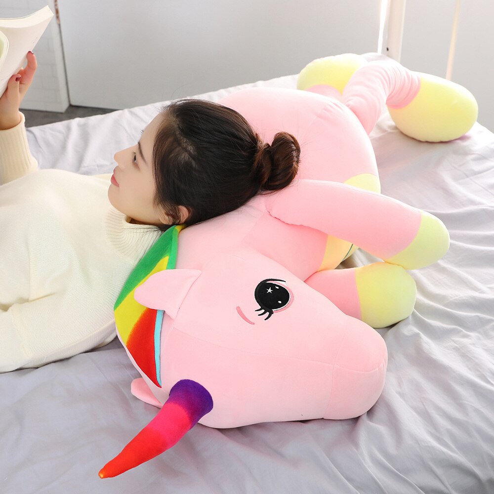 Cartoon Unicorn Plush Toy Big Huge Unicorn Pillow Stuffed Animal Soft Doll Kids Birthday Christmas Gift Children Girl Room Decor