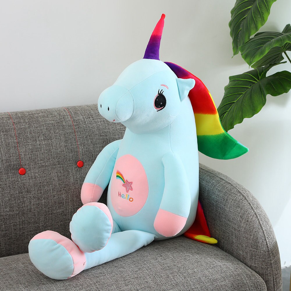 Cartoon Unicorn Plush Toy Big Huge Unicorn Pillow Stuffed Animal Soft Doll Kids Birthday Christmas Gift Children Girl Room Decor