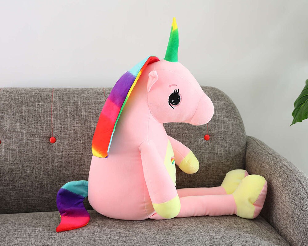 Cartoon Unicorn Plush Toy Big Huge Unicorn Pillow Stuffed Animal Soft Doll Kids Birthday Christmas Gift Children Girl Room Decor