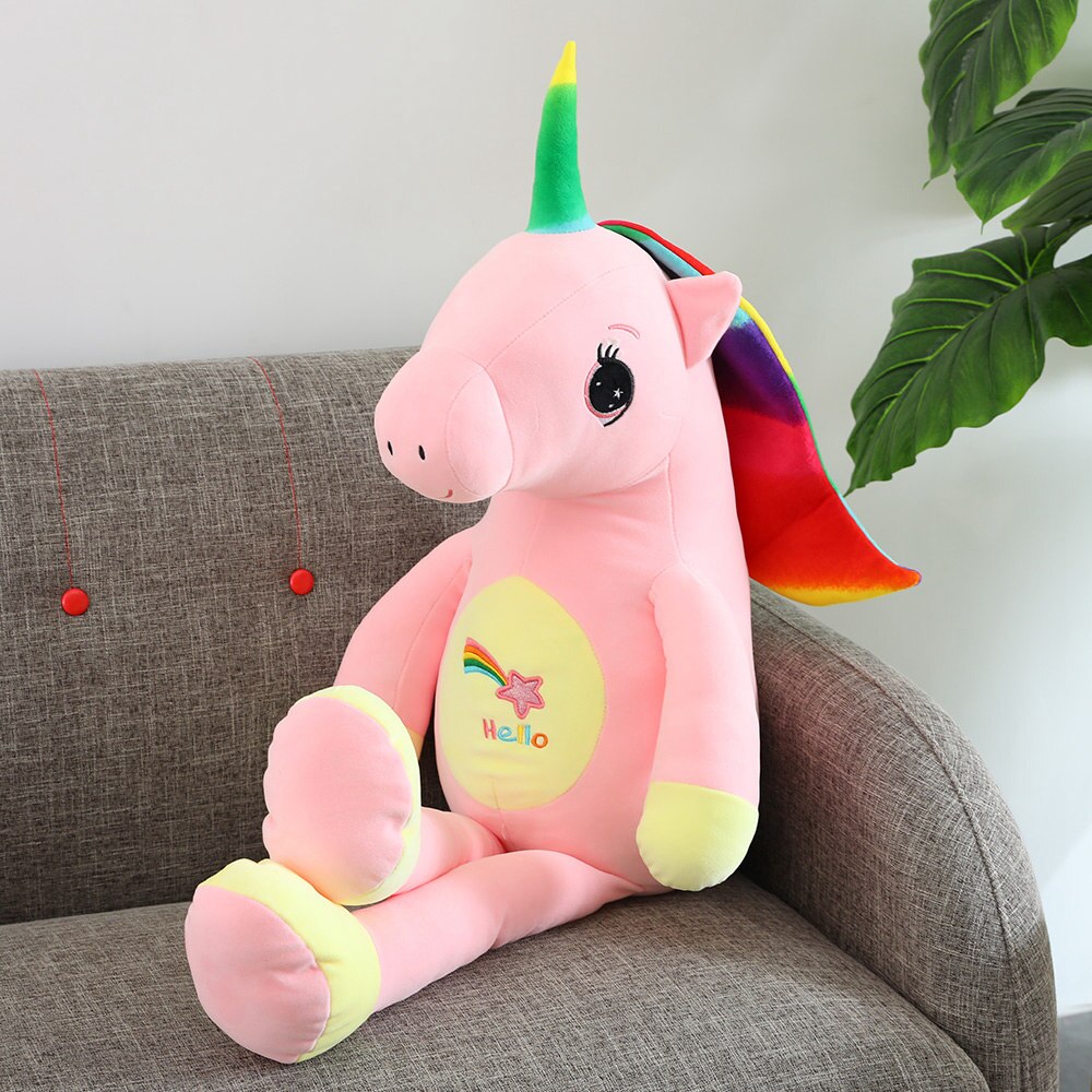 Cartoon Unicorn Plush Toy Big Huge Unicorn Pillow Stuffed Animal Soft Doll Kids Birthday Christmas Gift Children Girl Room Decor