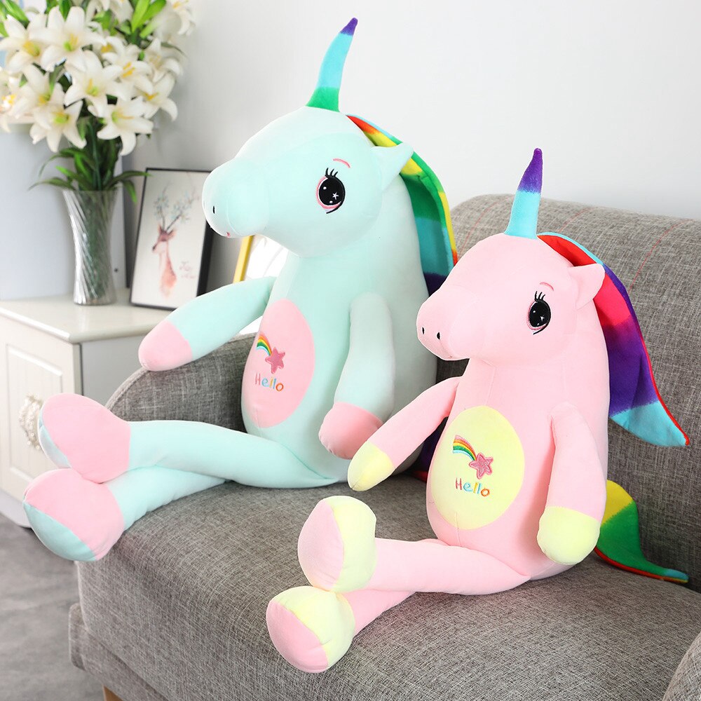 Cartoon Unicorn Plush Toy Big Huge Unicorn Pillow Stuffed Animal Soft Doll Kids Birthday Christmas Gift Children Girl Room Decor