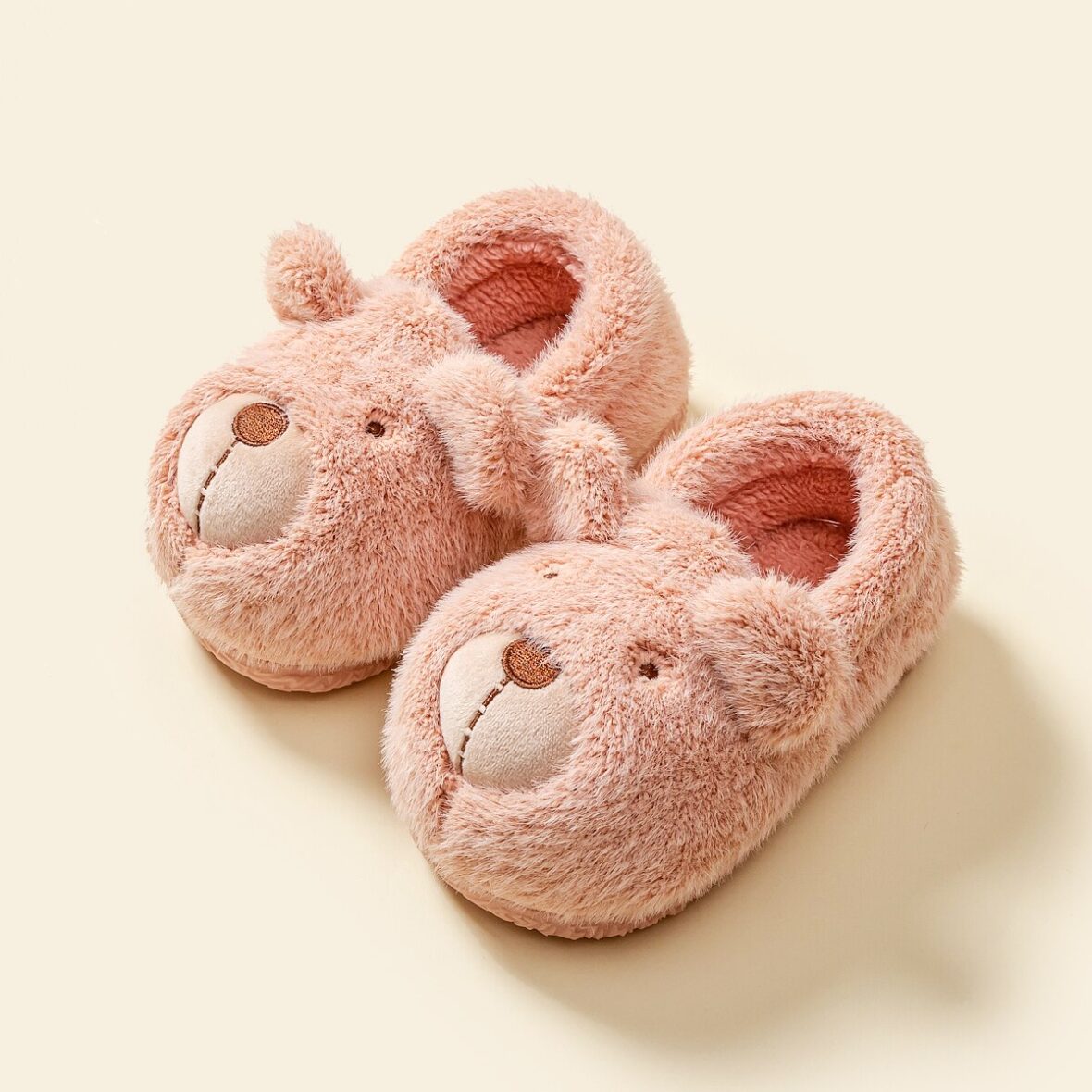 Dog Fur Soft Stuffed Plush Slippers