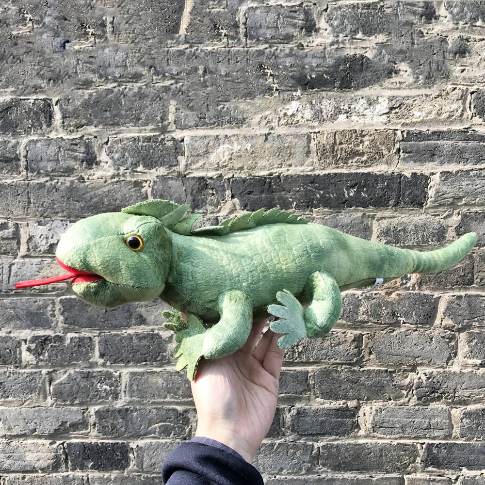 stuffed green lizard