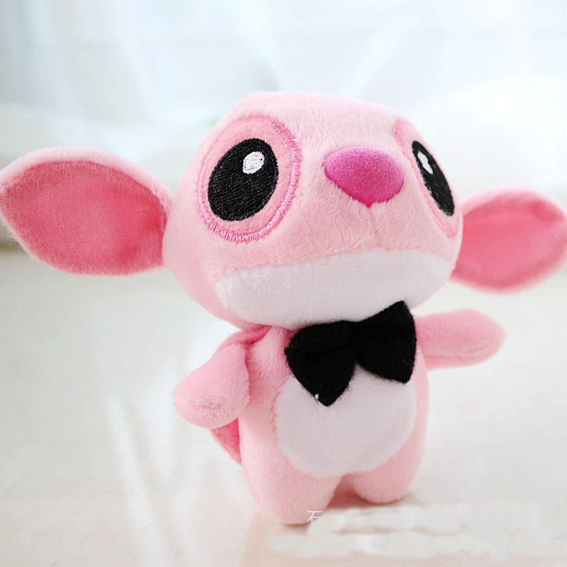 10cm Pink Lilo Stitch With Bow Soft Stuffed Plush Toy