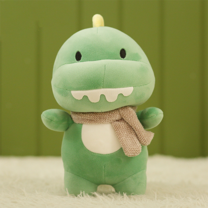 Green Dinosaur With Scarf Soft Stuffed Plush Toy - PlushStore.com ...