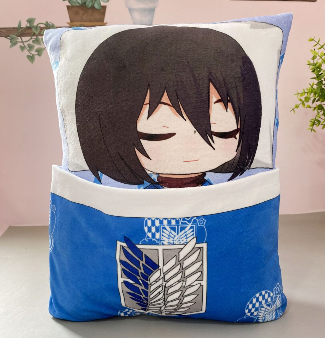 33cm Anime Attack On Titan Mikasa Ackerman Soft Stuffed Plush Pillow