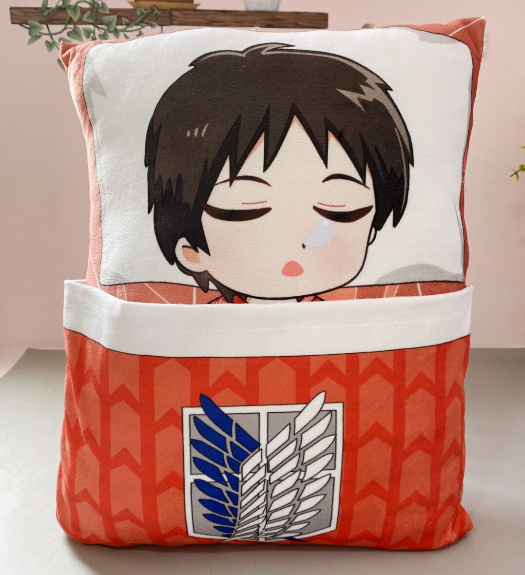 Anime Attack On Titan Eren Yeager Soft Stuffed Plush Pillow