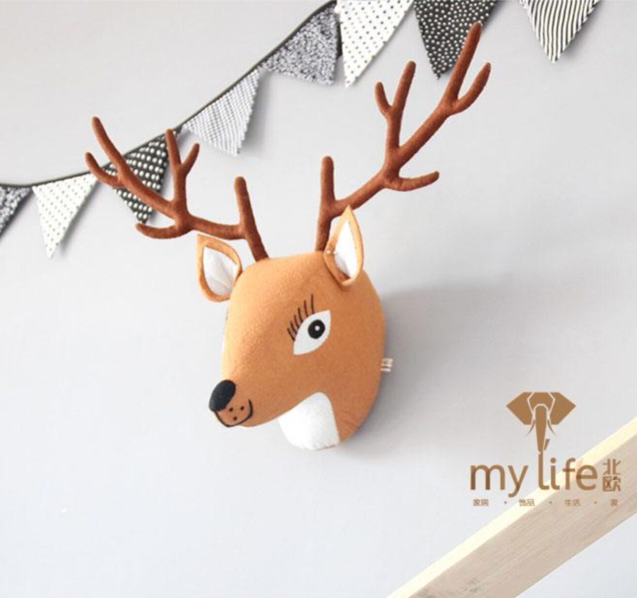 Deer Stuffed Plush Wall Hanging