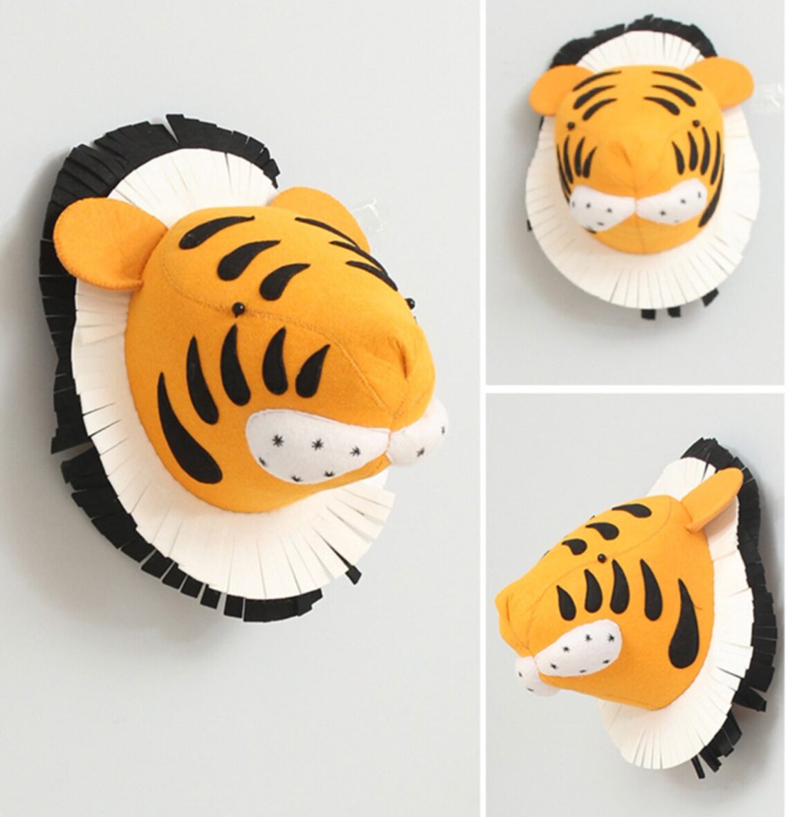 Tiger Stuffed Plush Wall Hanging